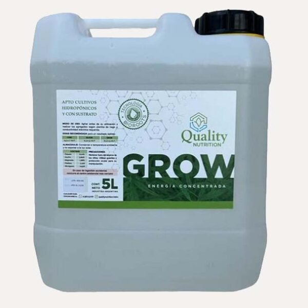 Nutrientes Grow 5l Hidroponia Quality Nutrition