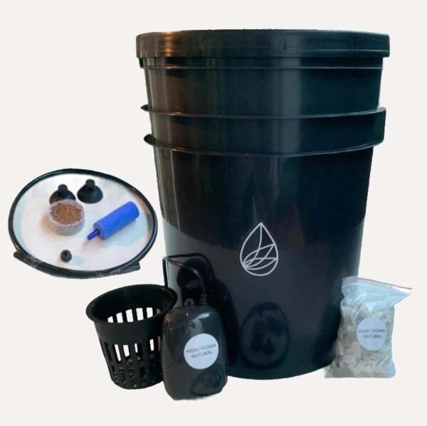 Kit Sistema de hidroponia DWC 20l Profesional Soporte Goma