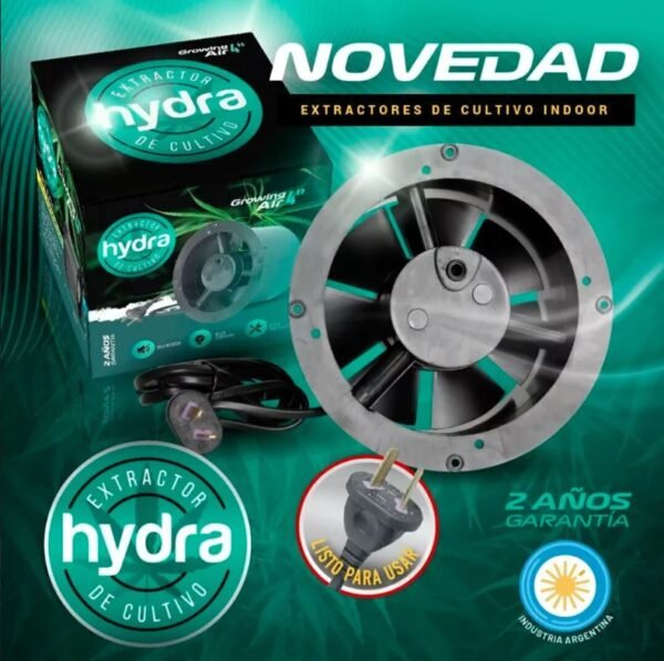 Extractor De Aire Para Indoor Hydra 6 Pulgadas 150mm 19w - Imagen 3