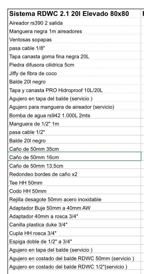 Sistema RDWC 2.1 Elevado 20L - Imagen 4