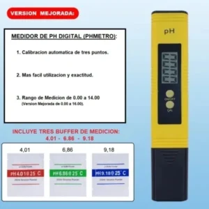 Medidor de pH digital barato amarillo economico