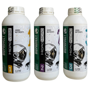 Kit Bioproyect Nutrientes 123 1L Fertilizantes Vege, Micro y Macro